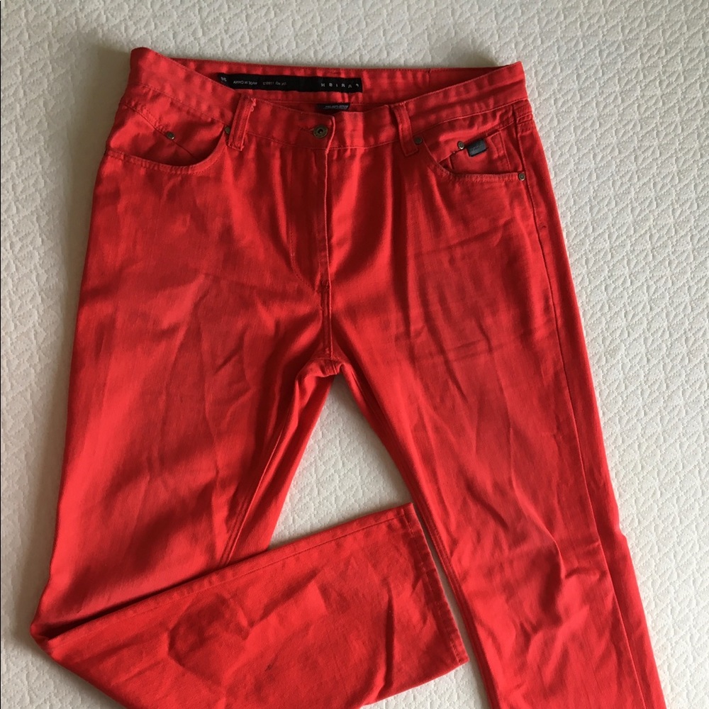 Red jeans